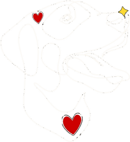 CNASA — Canine Nosework Association of South Africa crest, a single continuous line drawing of a dog's head